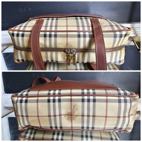 Authentic Burberry Haymarket check bag Brown - Picture 8 of 13